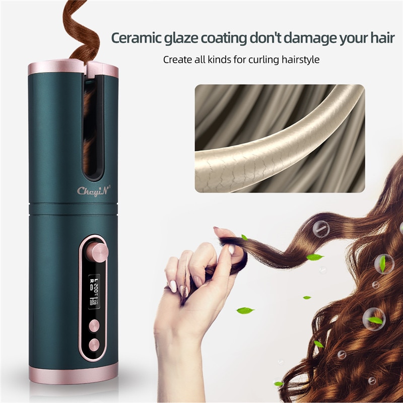 2000W Low Noise Hair Dryer Mini Flat Iron Hair Straightener Unbound Automatic Hair Curler Rechargeable Curling Iron Roller Waver