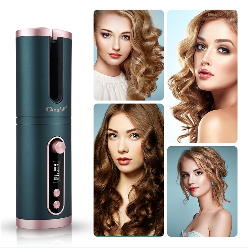 2000W Low Noise Hair Dryer Mini Flat Iron Hair Straightener Unbound Automatic Hair Curler Rechargeable Curling Iron Roller Waver